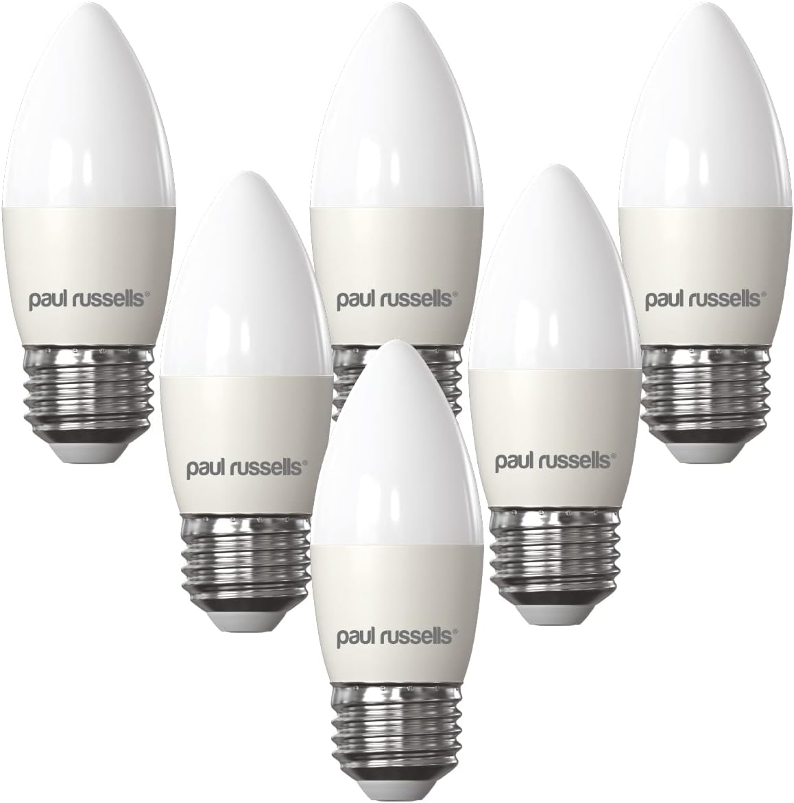 paul russells 6.5W LED Candle Light Edison Screw E27, 60w Bulb, 806LM