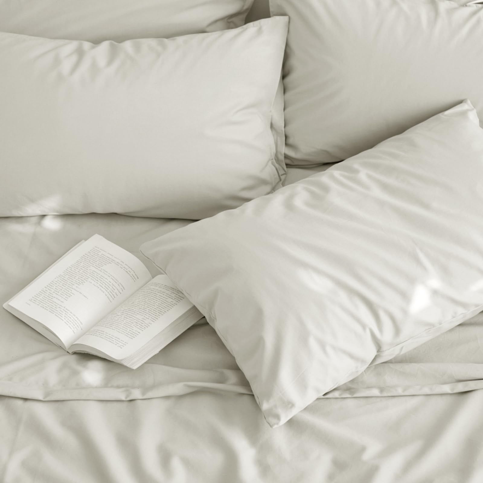 Simple&Opulence 100% Linen Duvet Cover Set With Embroidery Border