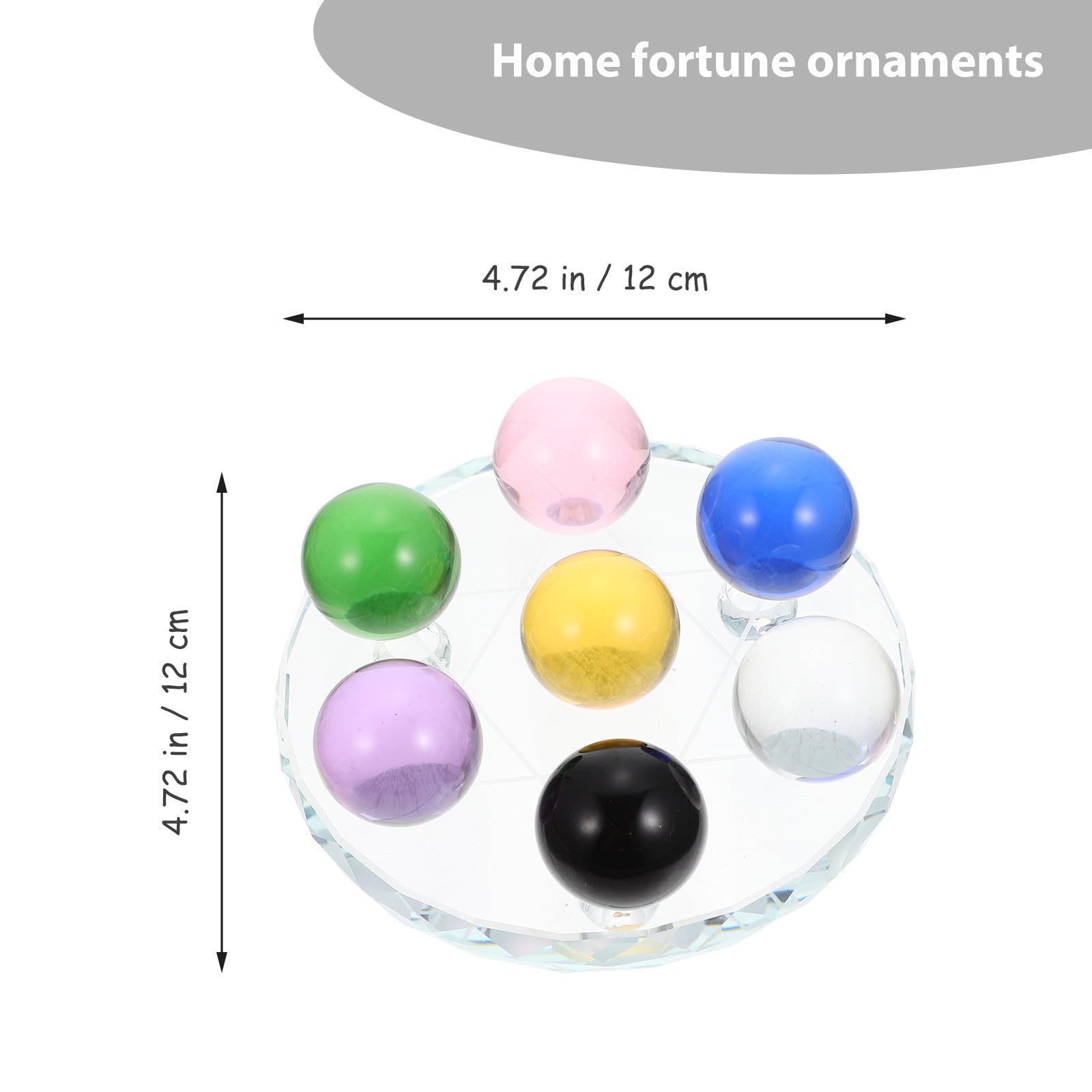 Decoración de Escritorio con Esfera de Vidrio Adornada y Soporte