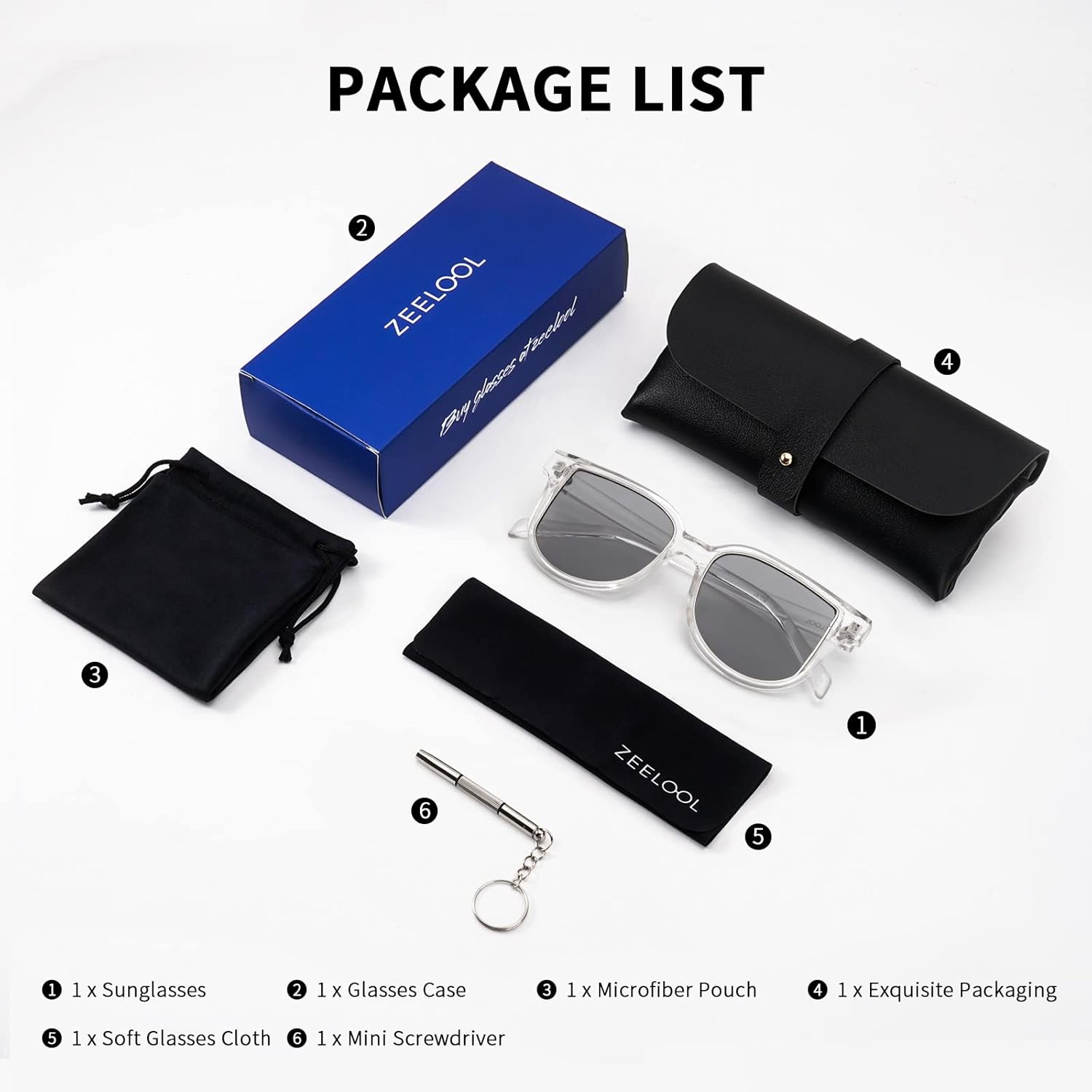 Miniatura 6 de Zeelool Gafas de sol redondas para mujeres y hombres, gafas retro, modernas estilo vintage, gafas de sol UV400 ZSP0003