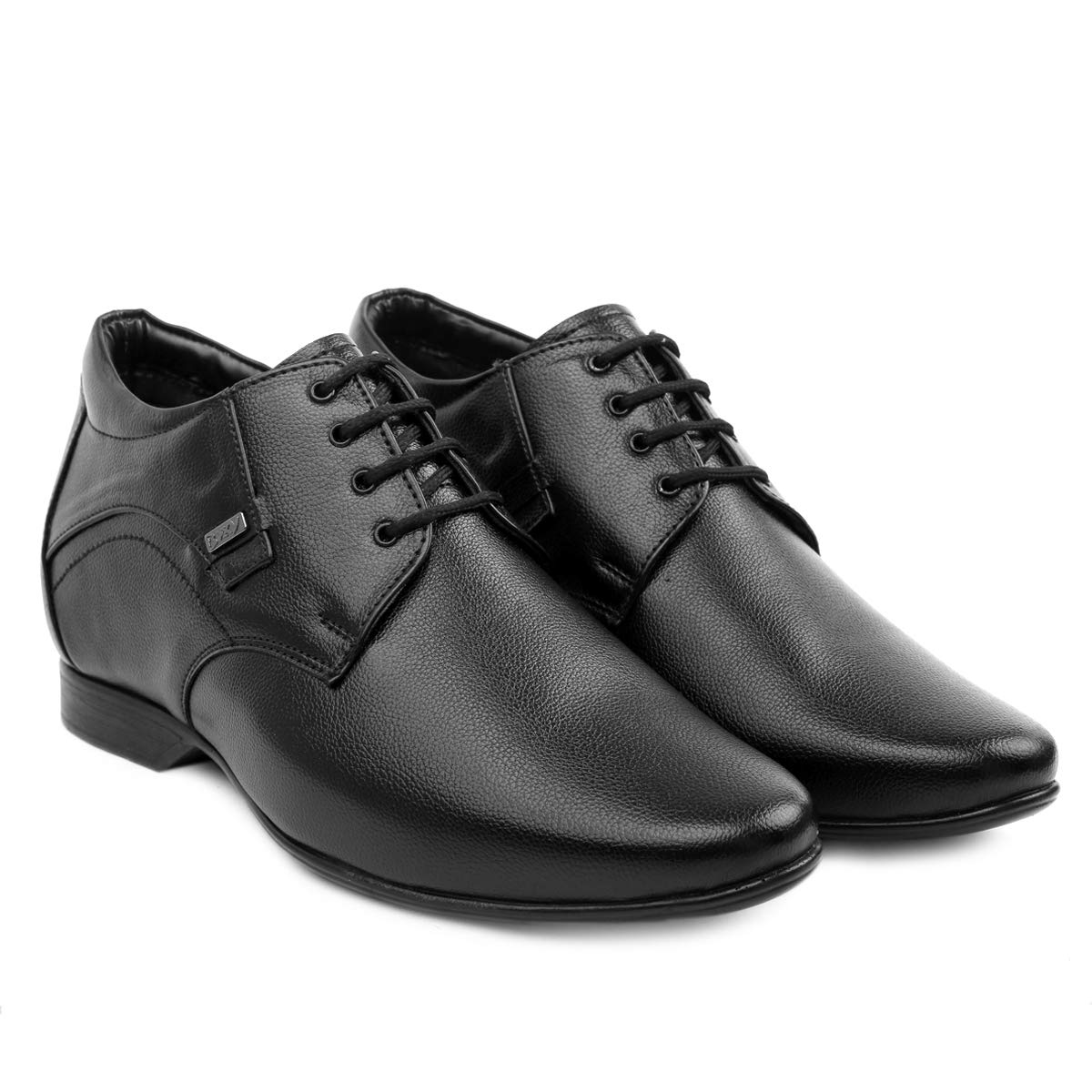 YUVRATO BAXI Mens 3 Inch Hidden Height Elevator Office Wear Derby Faux Leather Black Formal Lace-Up Shoes (B088RDZ974) Amazon Price History, Amazon Price Tracker