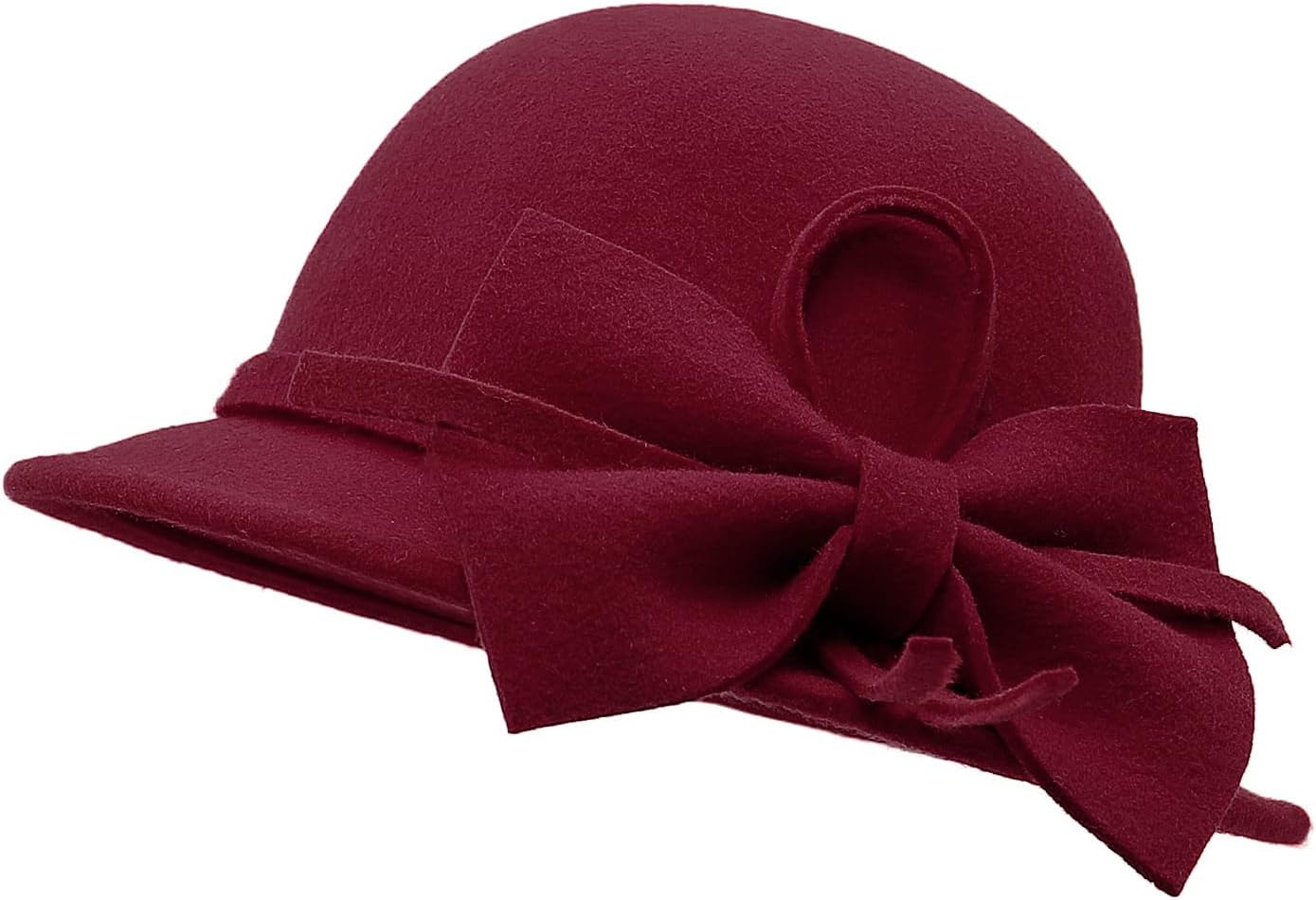 Bienvenu Kids Girls Winter Warm 100% Wool Bucket Hats Fedoras with Bowknot