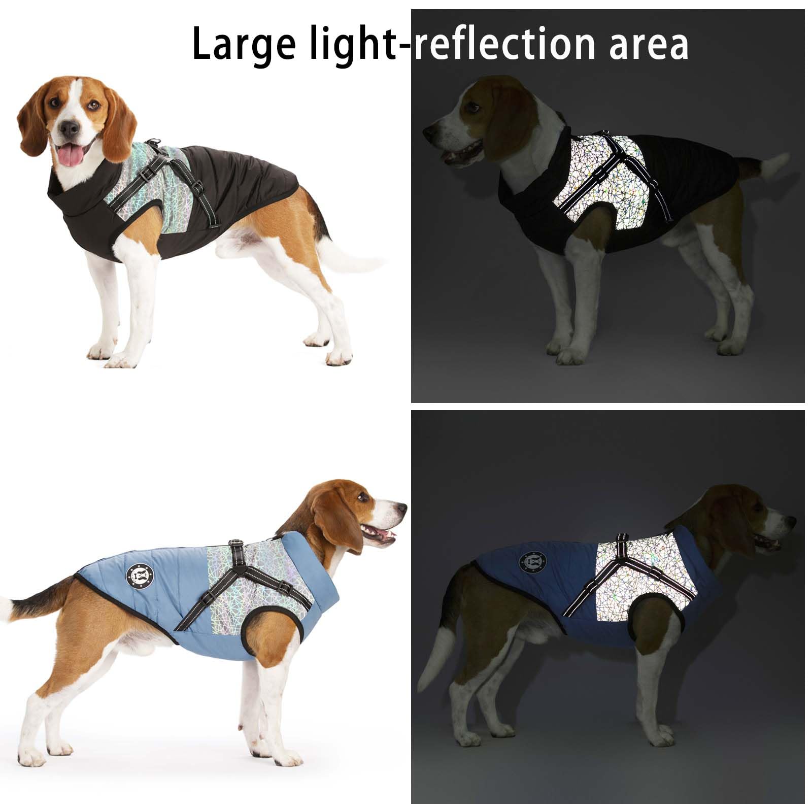 LUOWAN Cappottino Cane Taglia Piccola e Media Taglia - Cappotto Cane - Giacca Invernale Impermeabile con Imbracatura - Gilet Caldo