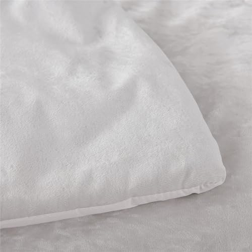 Miniatura 4 de Sunshine Nicole Juego de edredón de terciopelo envejecido, cara de terciopelo envejecido y reverso de microfibra sólida cepillada, con relleno de