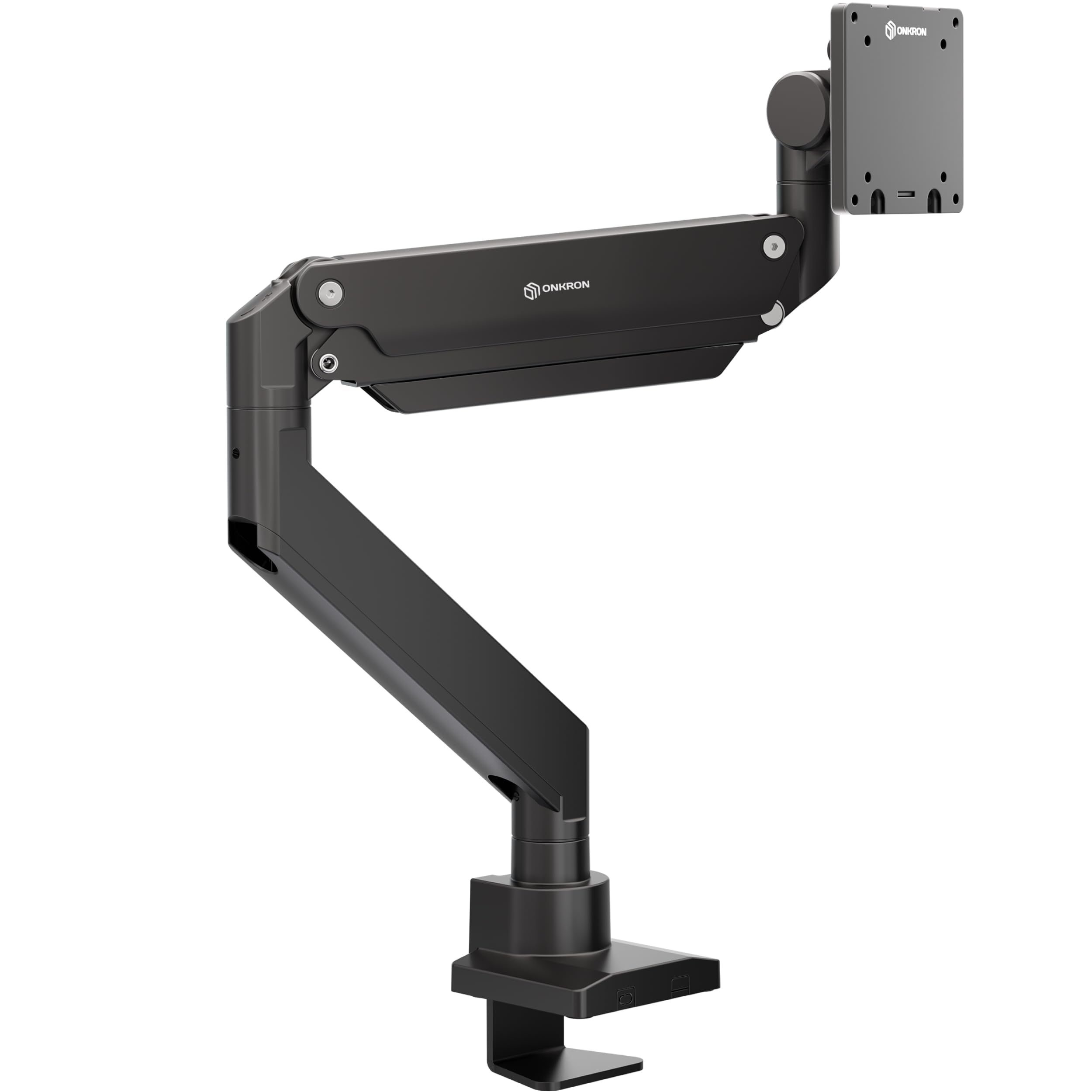 HALTERUNGSPROFI Monitorhouder tafelhouder met gasveer aluminium extra sterk tot 15 kg LED LCD-monitoren tot 35 inch VESA 75, 100 OFFICE-GS512A