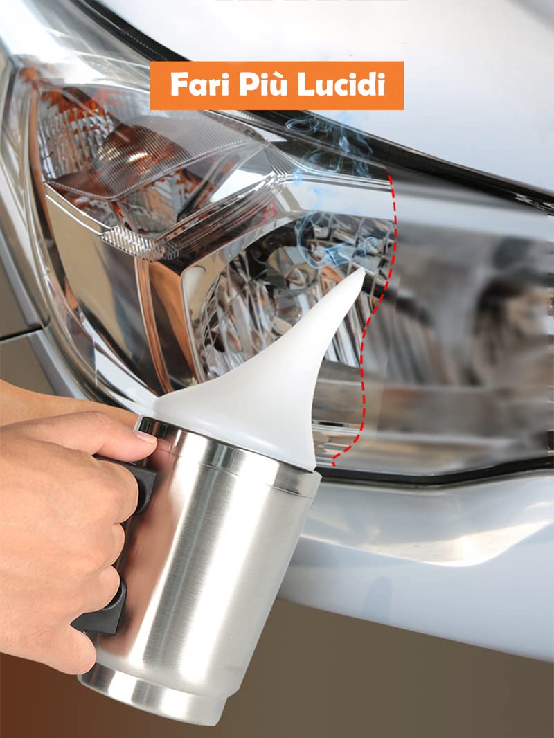 Rinnova Fari Auto Kit Riparazione Fari Kit Lucidatura Fari per Riparazione di Ingiallimento/Graffi/Sfocatura/Crepe per Auto e Moto