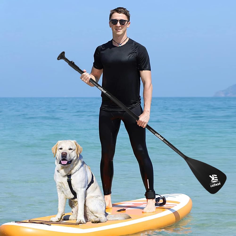 Pagaie for Kayak Pagaia SUP Staccabile in 3 Pezzi Leggera Lunghezza Regolabile Stand Up Paddleboard Pagaie in Lega di Alluminio SUP Remi for Barca da Surf Paddle for Canoa Gommone