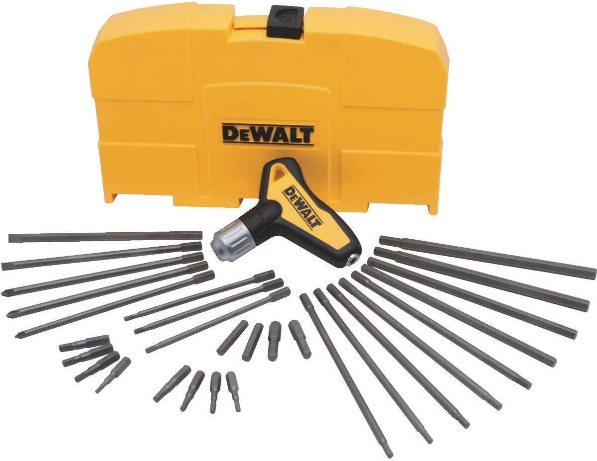 Hex Key Wrench Set, Ratcheting. T-Handle Set, 31-Piece (DWHT70265)
