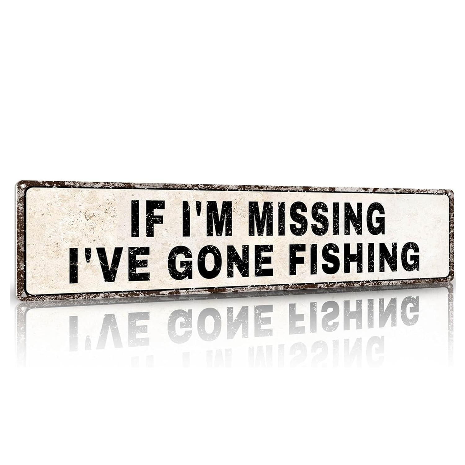 Funny Gone Fishing Metal Sign, Humorous Fishing Man Cave Decor, Durable Wall Plaque for Home Garage Garden, Rust-Proof Fishing Accessories for Outdoor Display, Birthday Gift for Fishermen