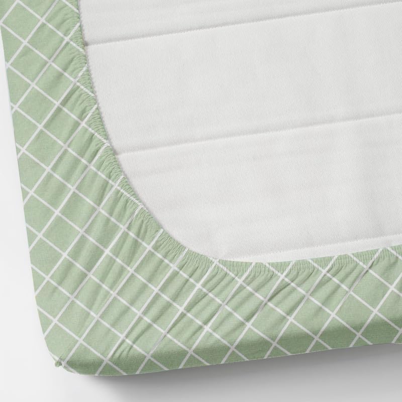 Image of NHD HOME Pure Cotton All Round Elastic Fitted Bedsheets for Double Bed with 2 King Size Pillow Covers 220 TC Supersoft |Wrinkel Free Bed Cover Size - 72x78+10 inches, Olive Green