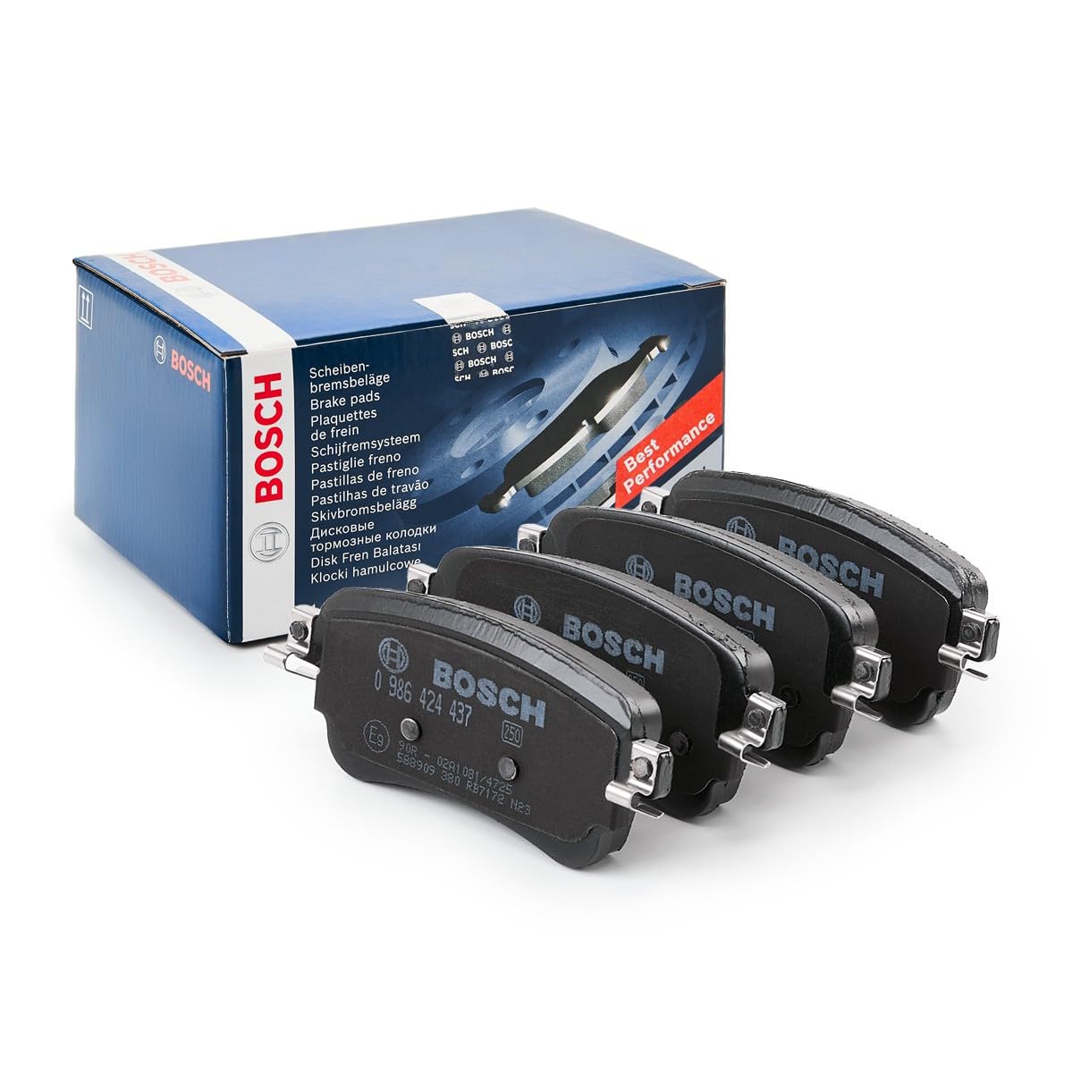 Bosch BP2299 Pastillas de freno - Eje trasero - certificación ECE-R90-1 juego de 4 pastillas