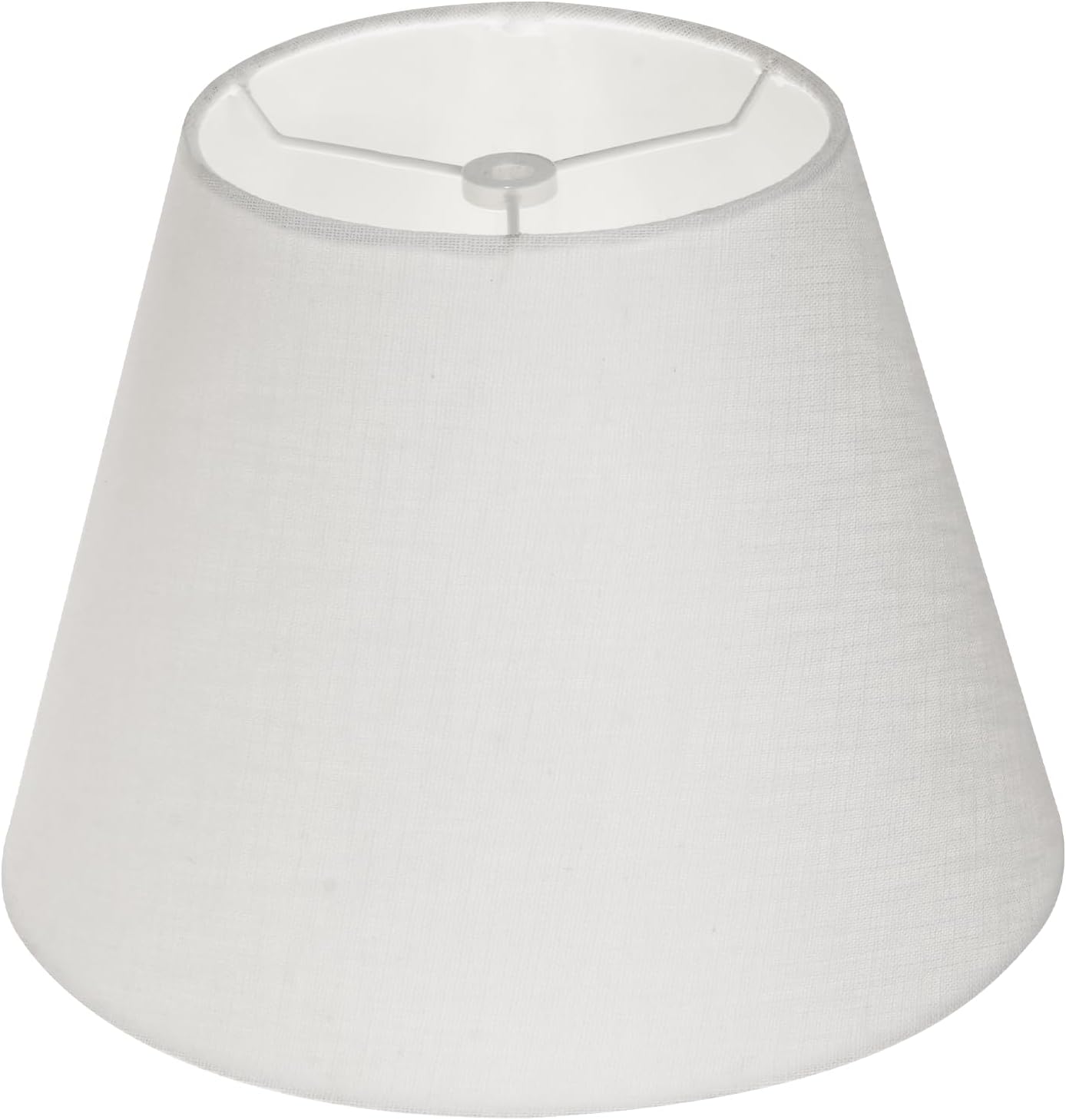 ALUCSET White Lamp Shade, Barrel Fabric Small Lampshade for Table Lamp and Floor Light,6x10x7.5",Natural Linen Hand Crafted,Spider (White)