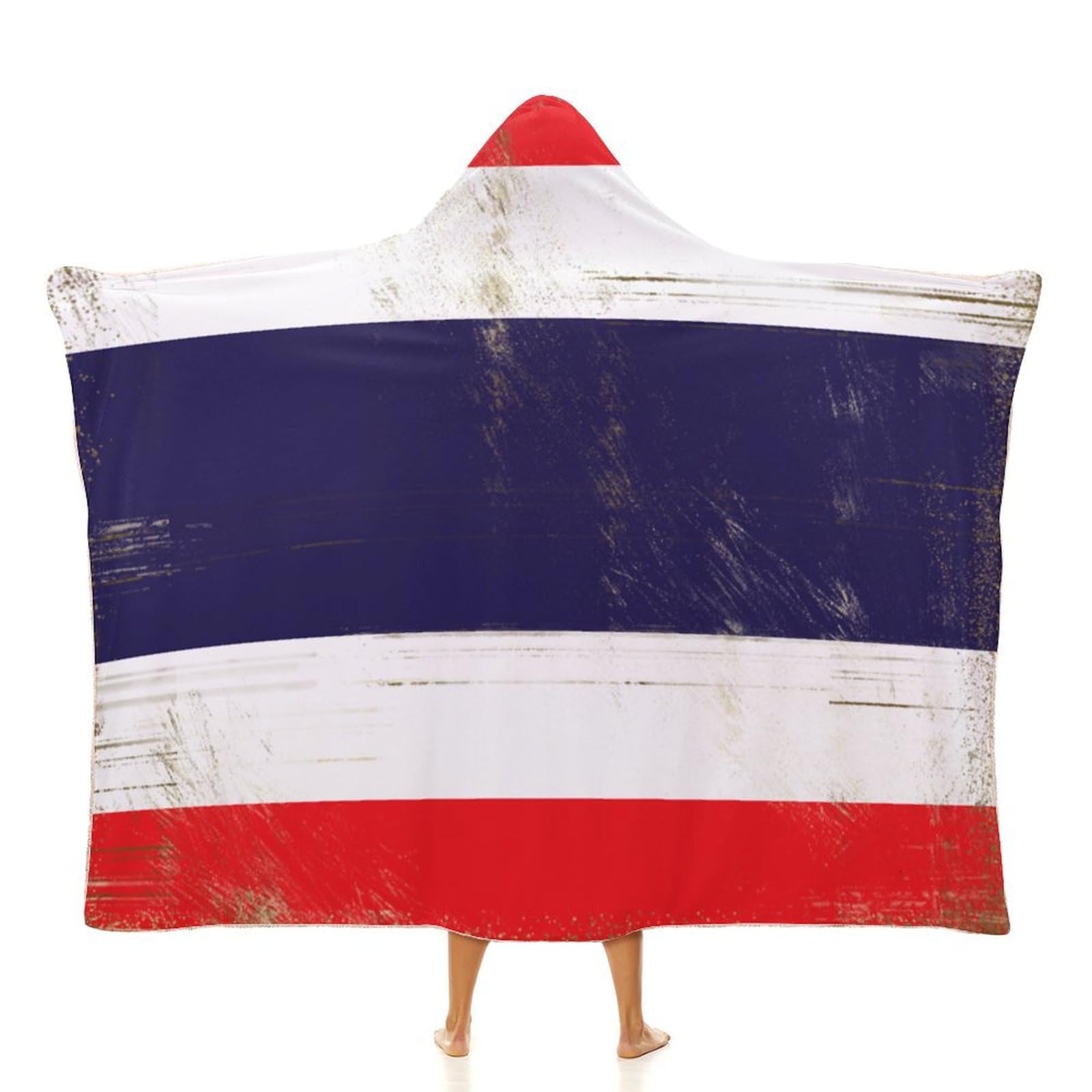 Couverture à capuche cadeau original motif Thaïlande pour homme et femme