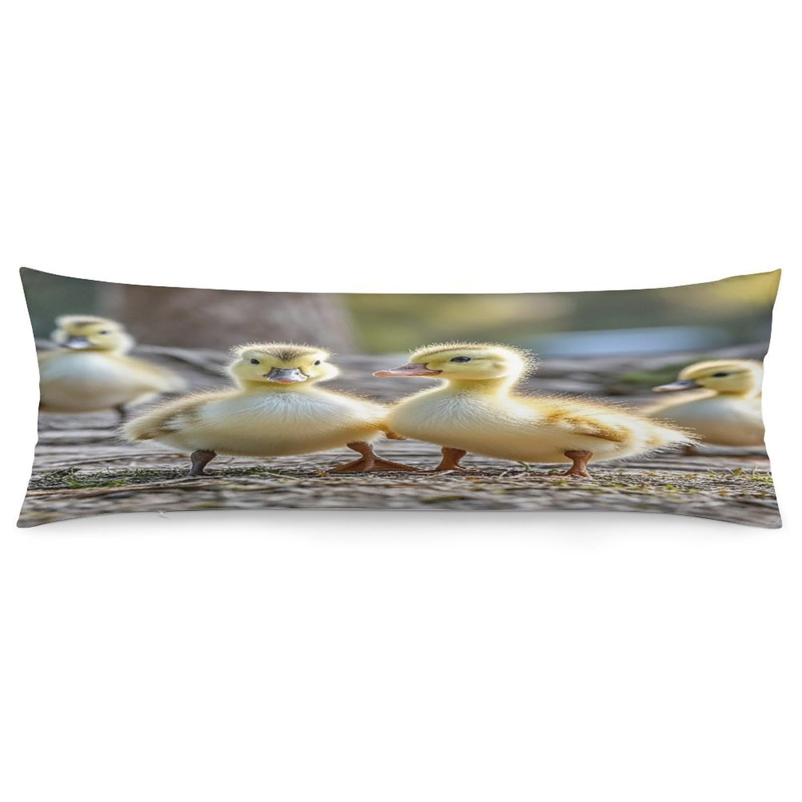 Cute Ducks Pillowcase Decorative Long Body Pillow Case Soft Breathable Body Pillow Cover Modern Large Pillowcase Cute Body Pillow Pillowcases for Bedroom Couch 18.9 X 53 Inch