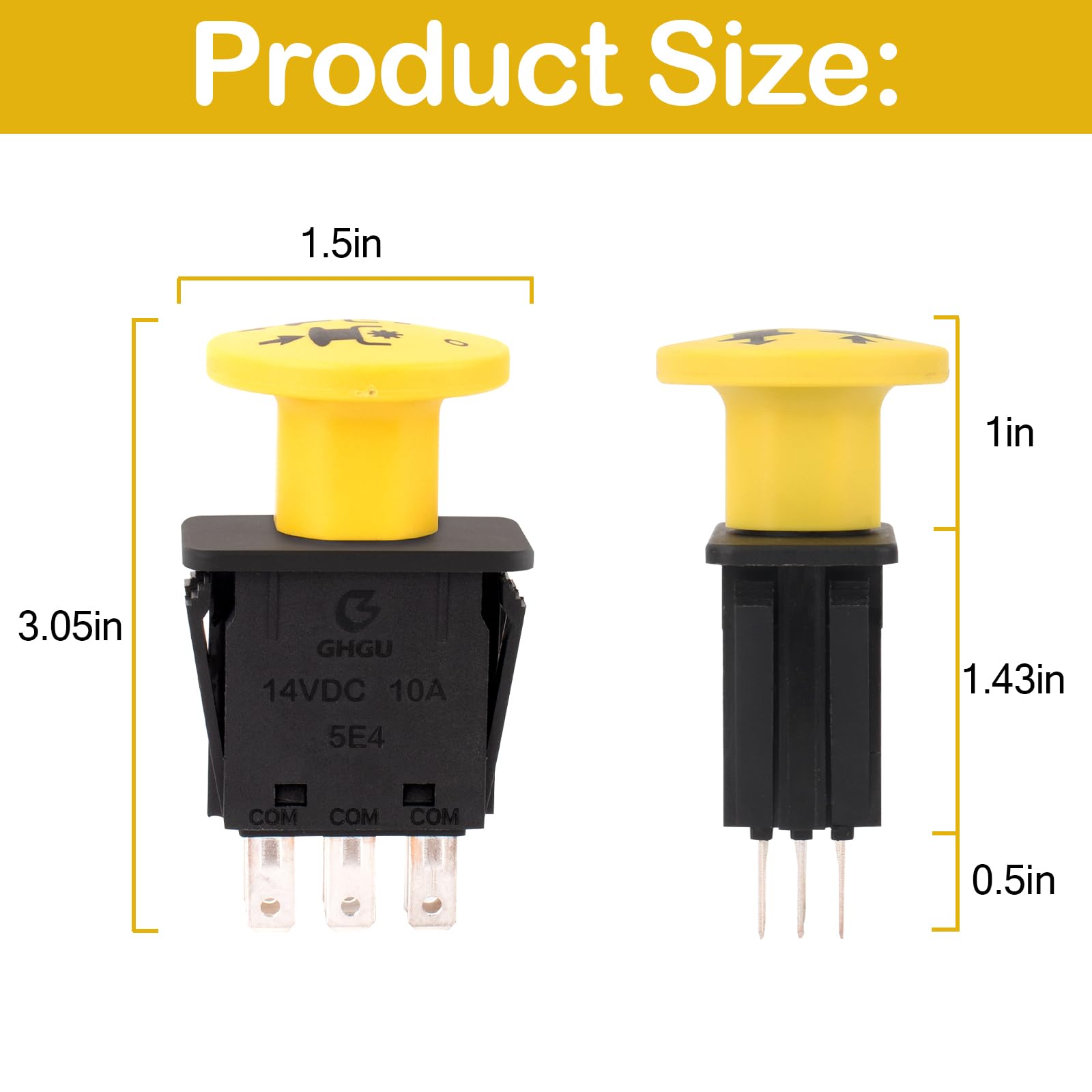 1722887SM - Interruptor Pto para Ferris Pto Switch 1716332SM 1722887 22180 171348 171348SM 1714772 1714772SM 5022180 5022180SM Simplicity Pto Switch