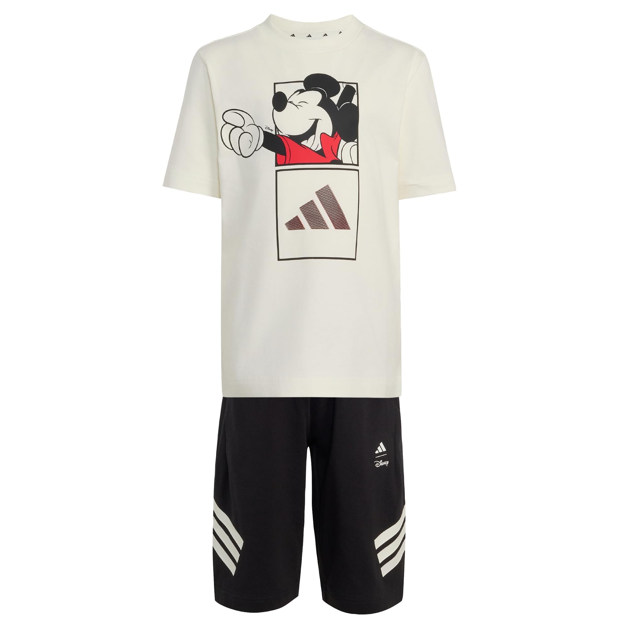 adidas Unisex Kids Disney Mickey Mouse Set Track_Suit, off white/black, 7-8 Years