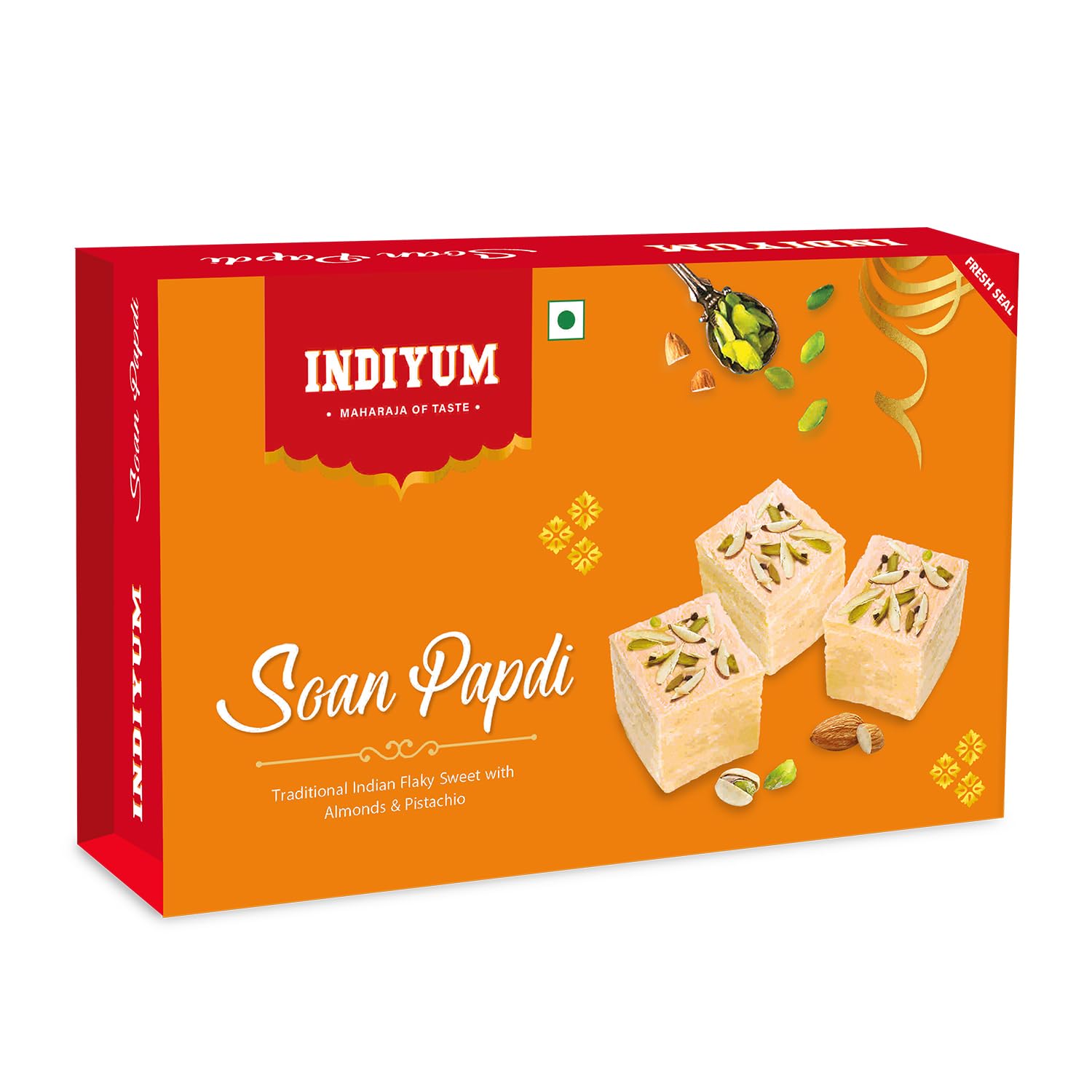 Indiyum Soan Papdi | Ready To Eat Indian Dessert | Festive Sweets | Perfect for Gifting 400g