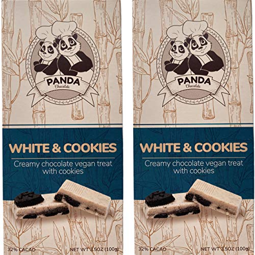 Panda Chocolate 2-Pack Creamy Dairy Free Milk Chocolate Bar | 100% Lactose & Guilt Free, Healthy Snacks for Vegans, 3.5oz Each Bar | Wide Unique Flavor Variety, Fun & Safe Packaging, For Adults & Kids