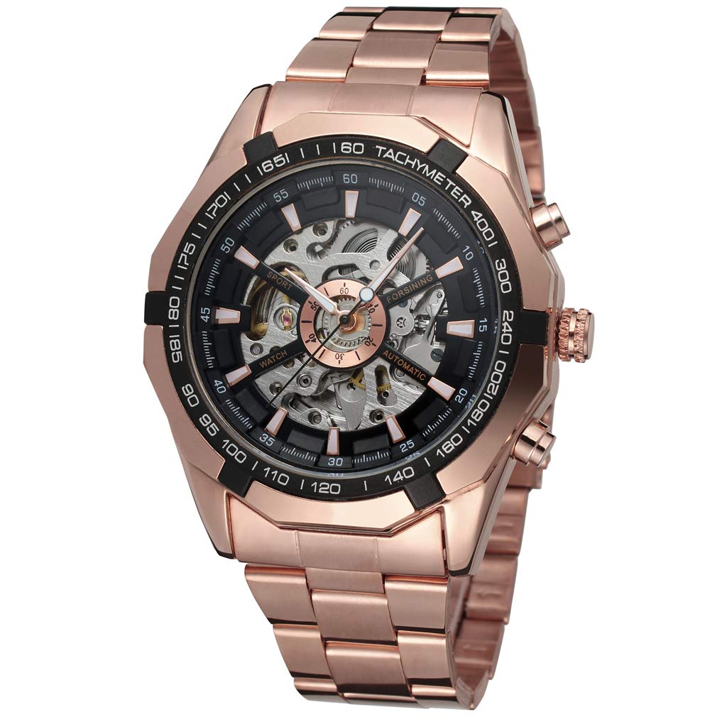 Para hombre FORSINING automático Vestido Analógico Reloj de pulsera de acero inoxidable redonda fsg8042 m4r2
