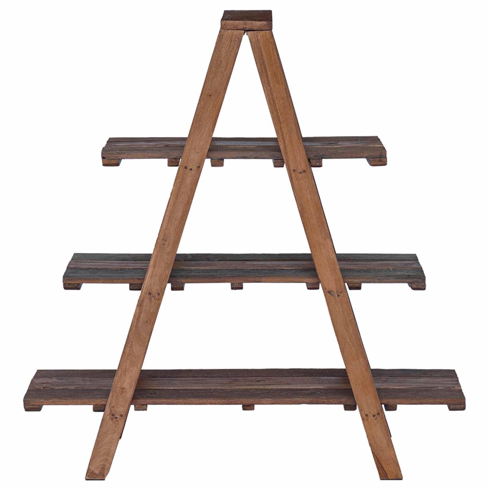 vidaXL Klappregal Braun 79,5 x 35 x 112 cm Massives upgecyceltes Holz