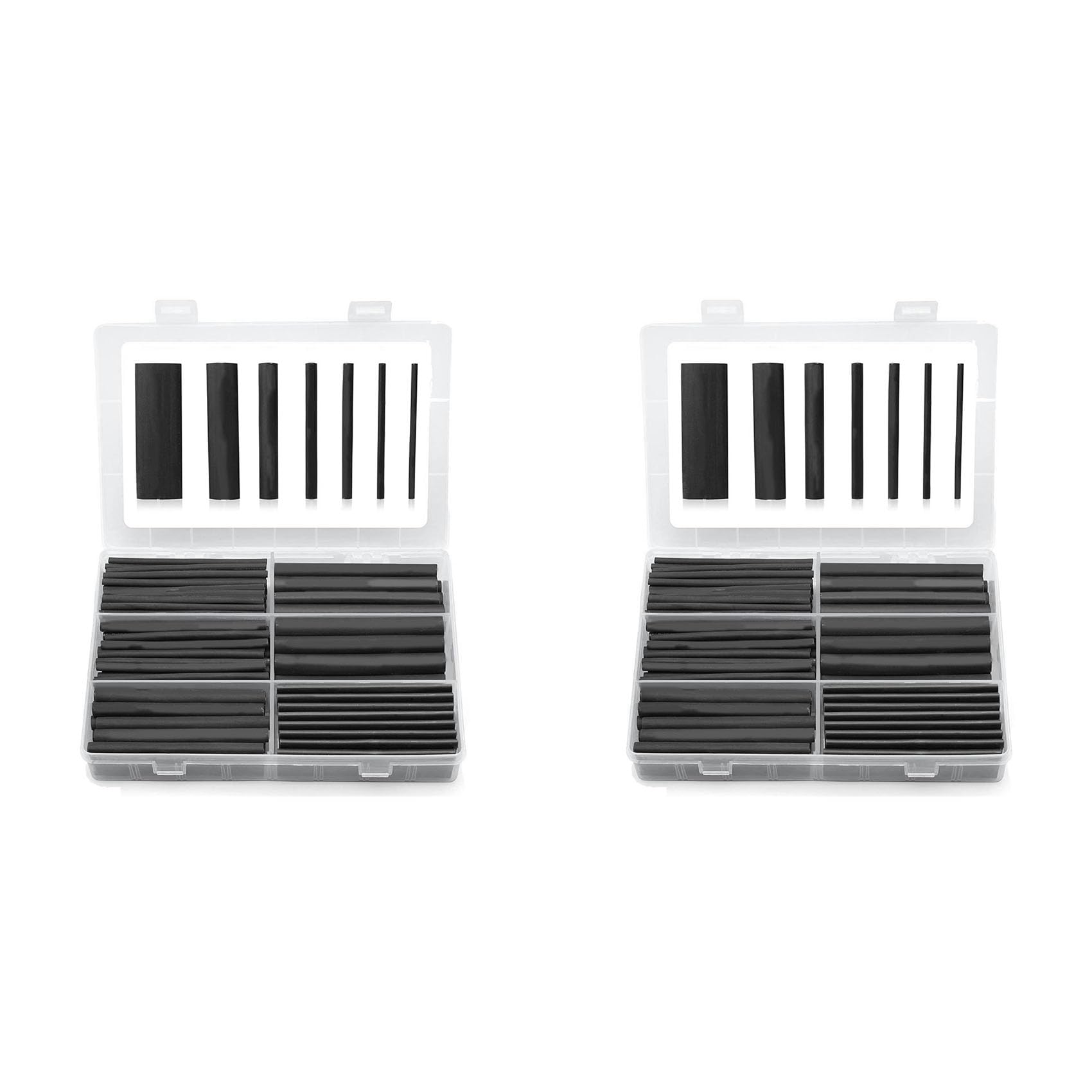 Ctrlzs Black Heat Shrink Tubing Kit 3:1 Ratio Adhesive Lined, Marine Grade Shrink Wrap Industrial Heat-Shrink Tubing - 360 Pcs