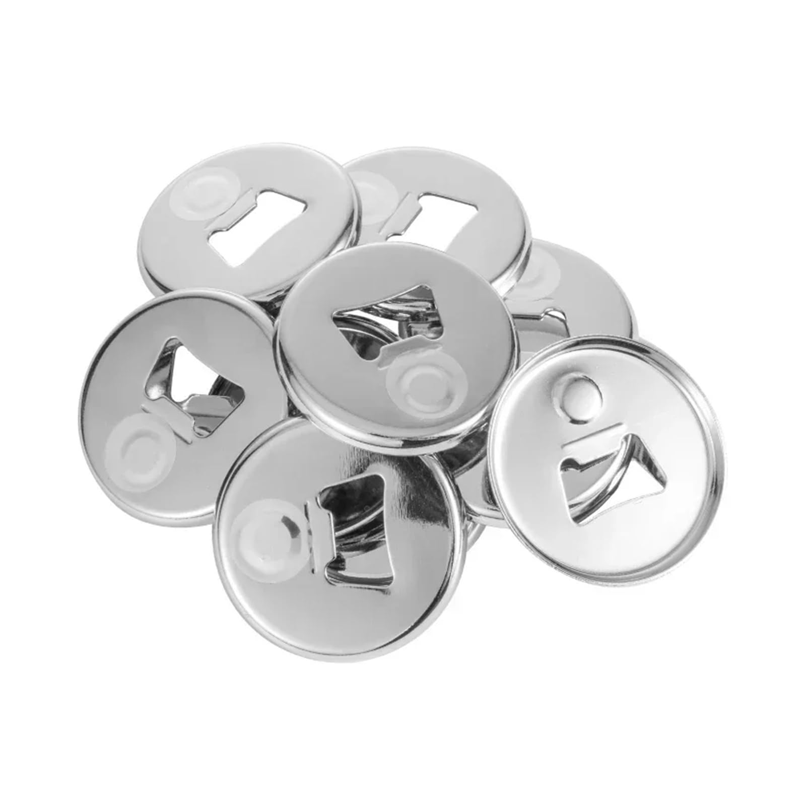 100 STÜCKE 58mm Metallknopfteile Zubehör Kühlschrankmagnet Flaschenöffner for Button Maker Maschine Round Pin Maker Materialien Für Basteln