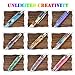 COOMATEC 27 Pack Colorful Empty Tube Floating DIY Pens, with 12 Kinds of Dried Flowers for Storage, Building Your Favorite Liquid Sand Pens Gift