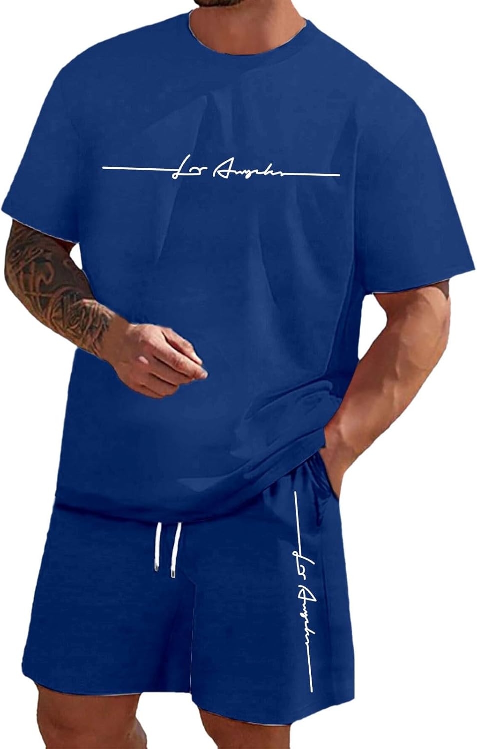 Generisch Survêtement 2025 Pour Homme - T-shirt + Short - Tenue D'été 2