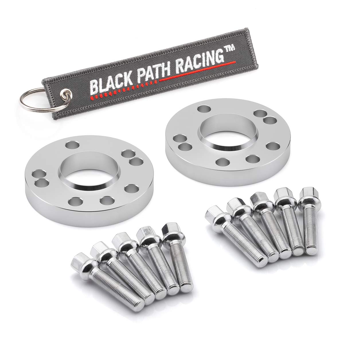 Black Path - Fits BMW Lug Centric 20mm Wheel Spacers E30 318 325 2pc Kit 4x100 Lug Pattern 57.1 Center Bore Polished T6 Billet product thumbnail 3