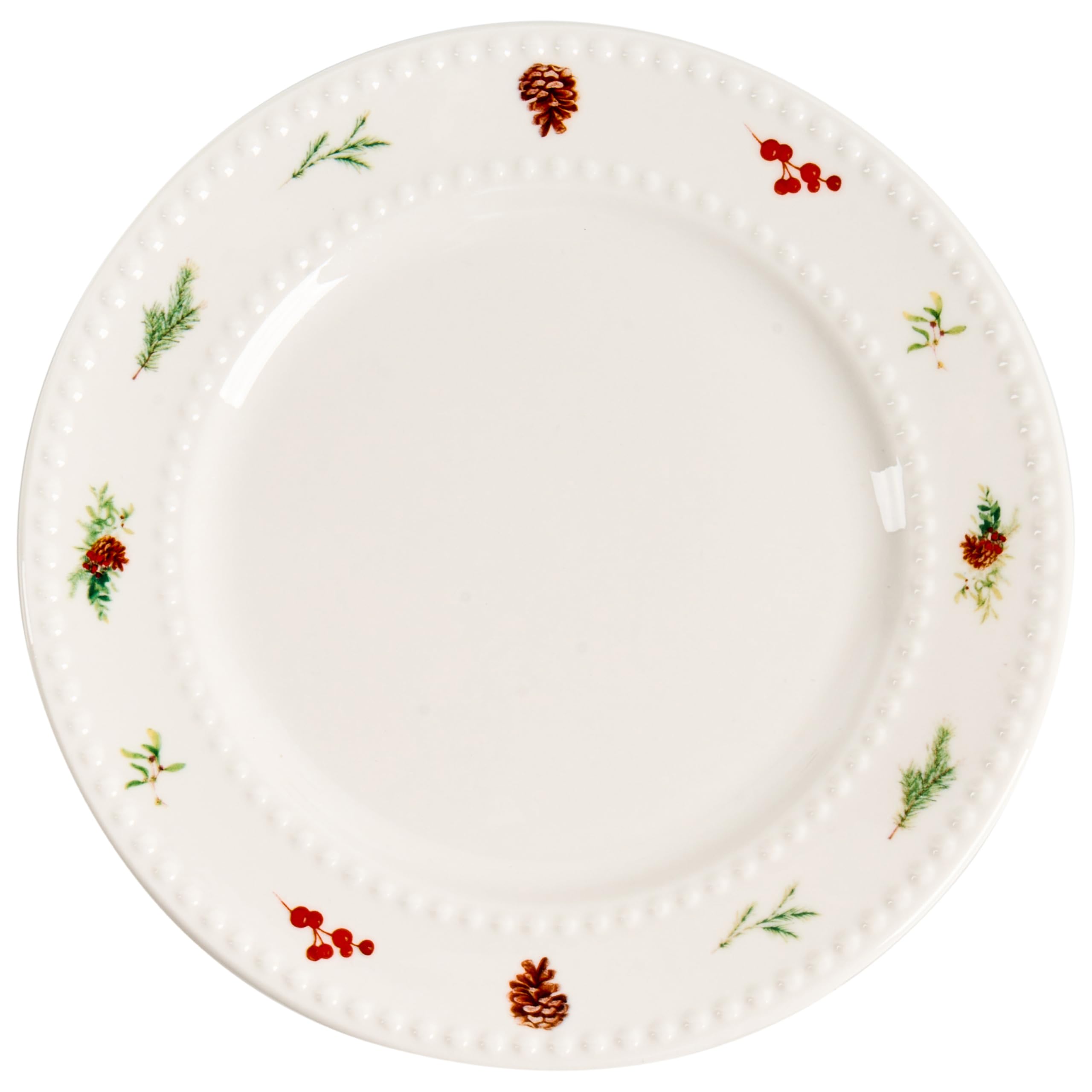 Zestaw naczyń z porcelany 16-częściowy ręcznie robiony reaktywne szkliwo dla 4 osób choinka beżowy Cloves