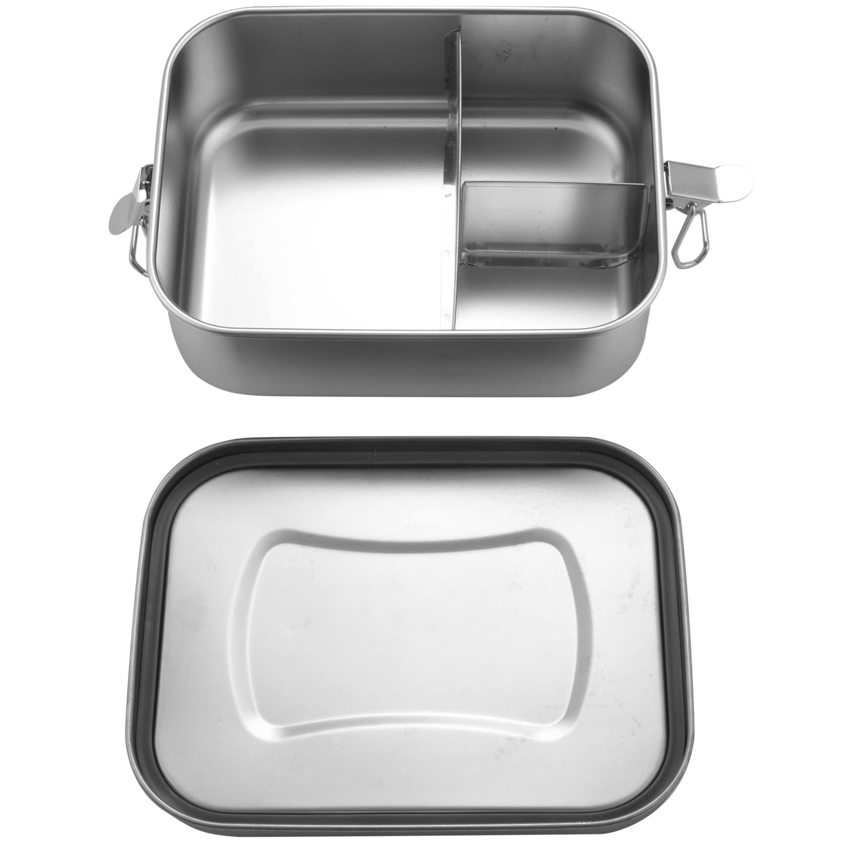 Lot de 3 boîtes à déjeuner Bento à 3 compartiments pour sandwich et côtés, 1400 ml