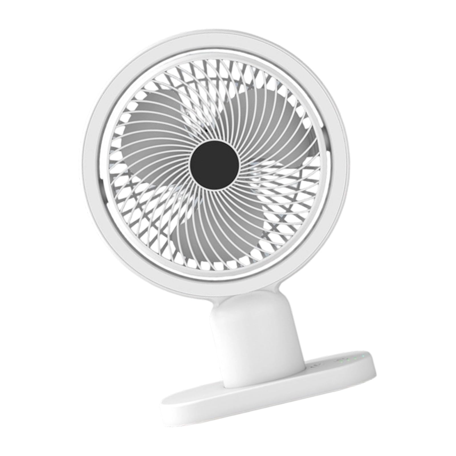 Kaeltsyn USB Rechargeable Desk Fan 3 Speeds Portable Quiet for Home Dorm Small USB Fan LED Light Battery Operated