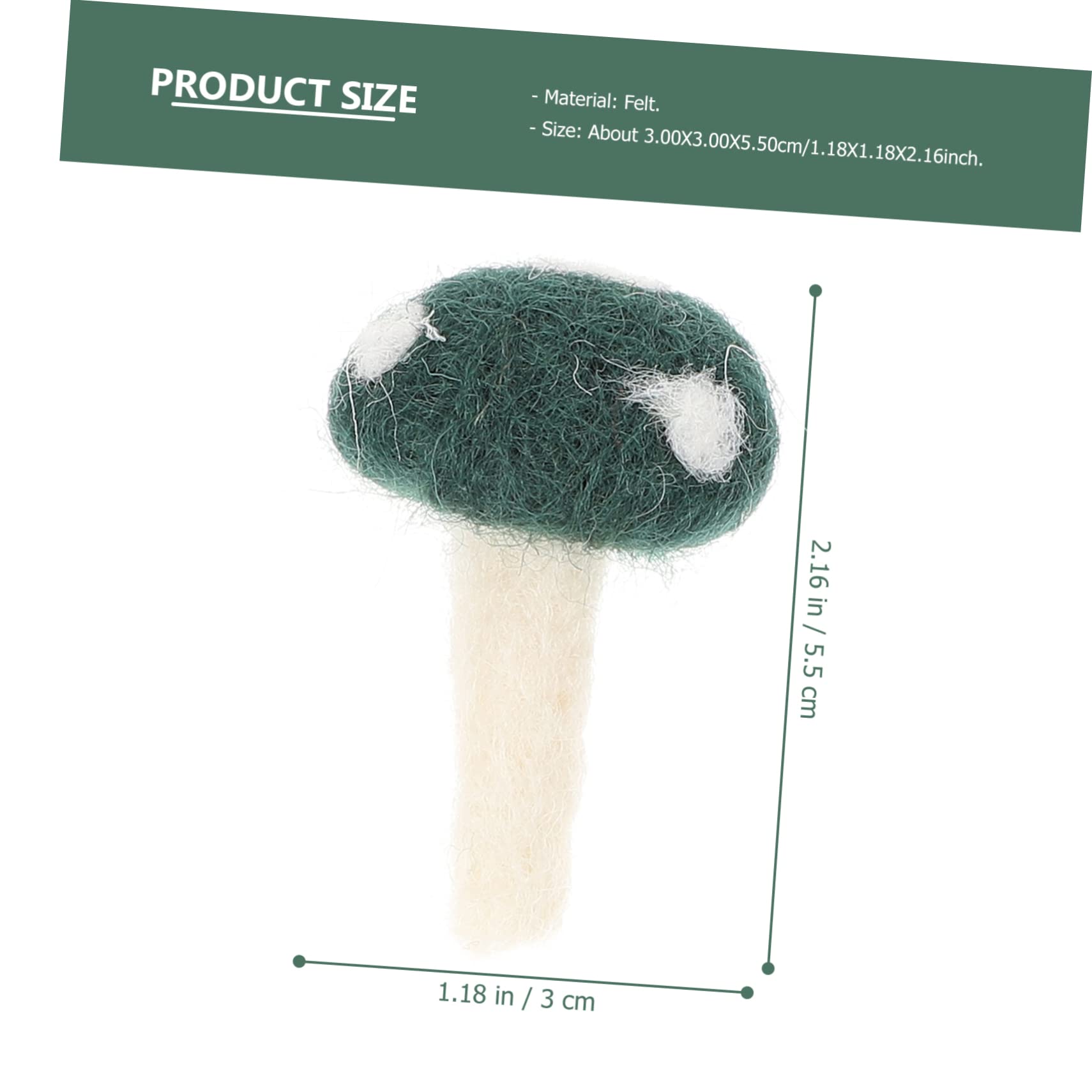 TEHAUX Unique Mushroom Decor Set 6pcs Handmade Felt Mushrooms for DIY Projects