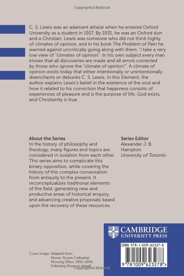 C. S. Lewis on the Soul, God, and Christianity (Elements In the History of Philosophy and Theology in the West) - Image 2