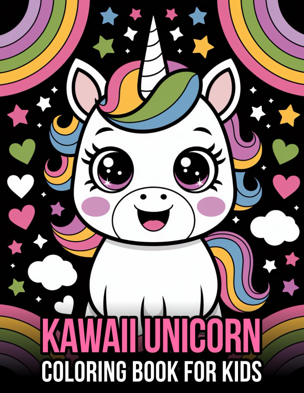 Kawaii Unicorn Coloring Book For Kids