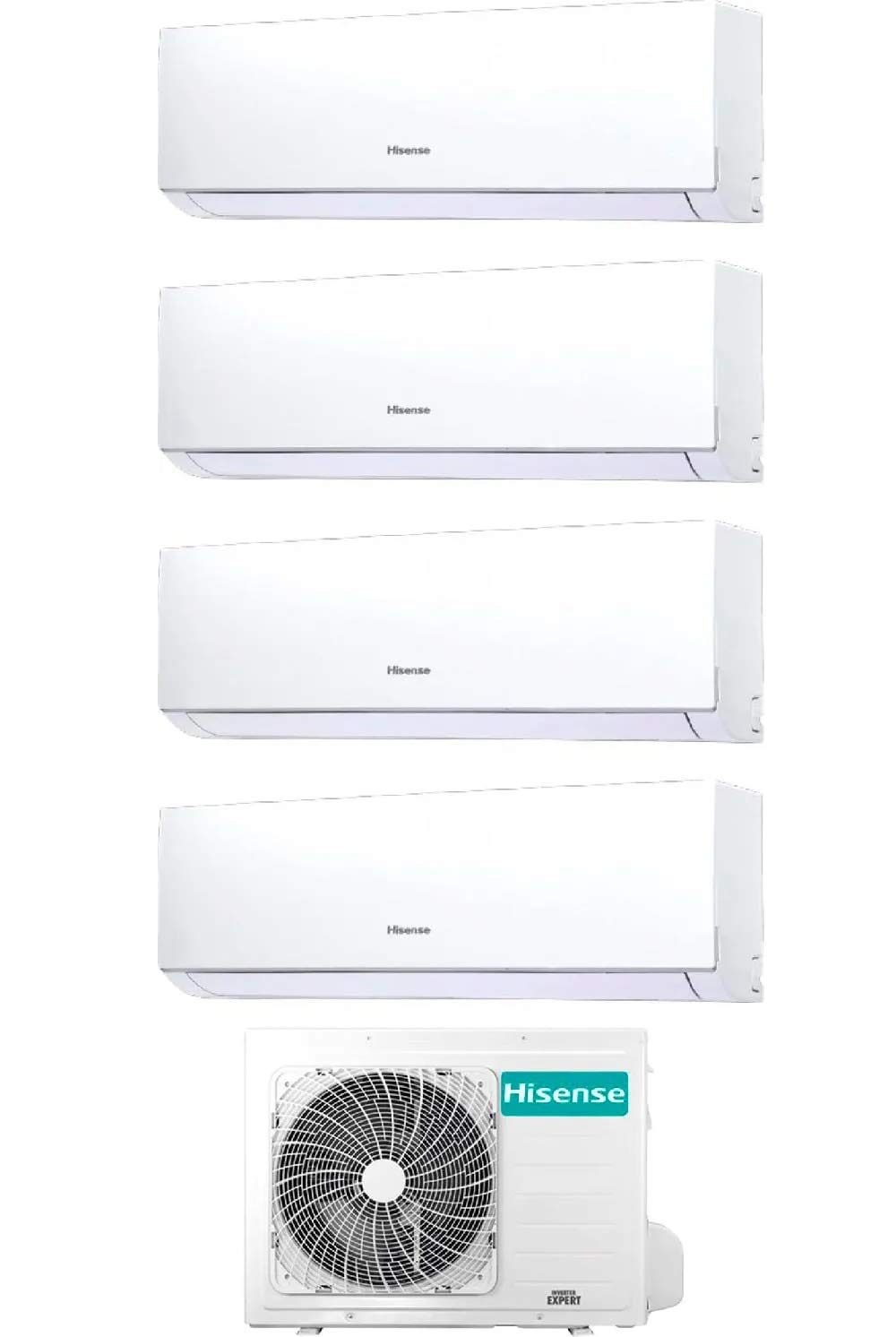 Climatizzatore Quadri Split 4x12000 Btu, A++/A+, Gas R32