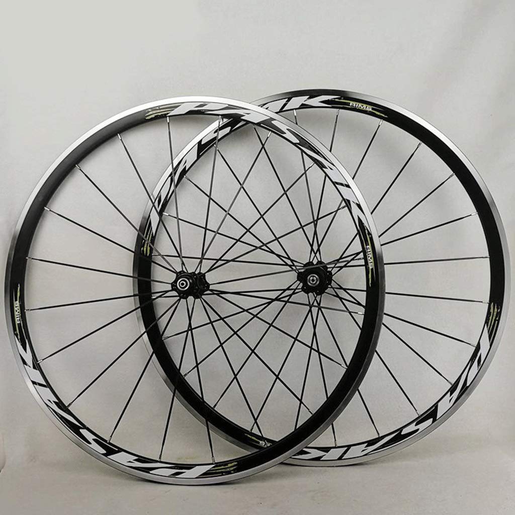 Ciclismo Ruedas Llanta 700C Juego Ruedas Bicicleta Carreras Carretera Superligeras Rueda Bicicleta Freno C / V 7-11 Velocidades Cubos Casete Rodamiento Sellado 6T QR 1650g ( Color : B , Size : 700c )
