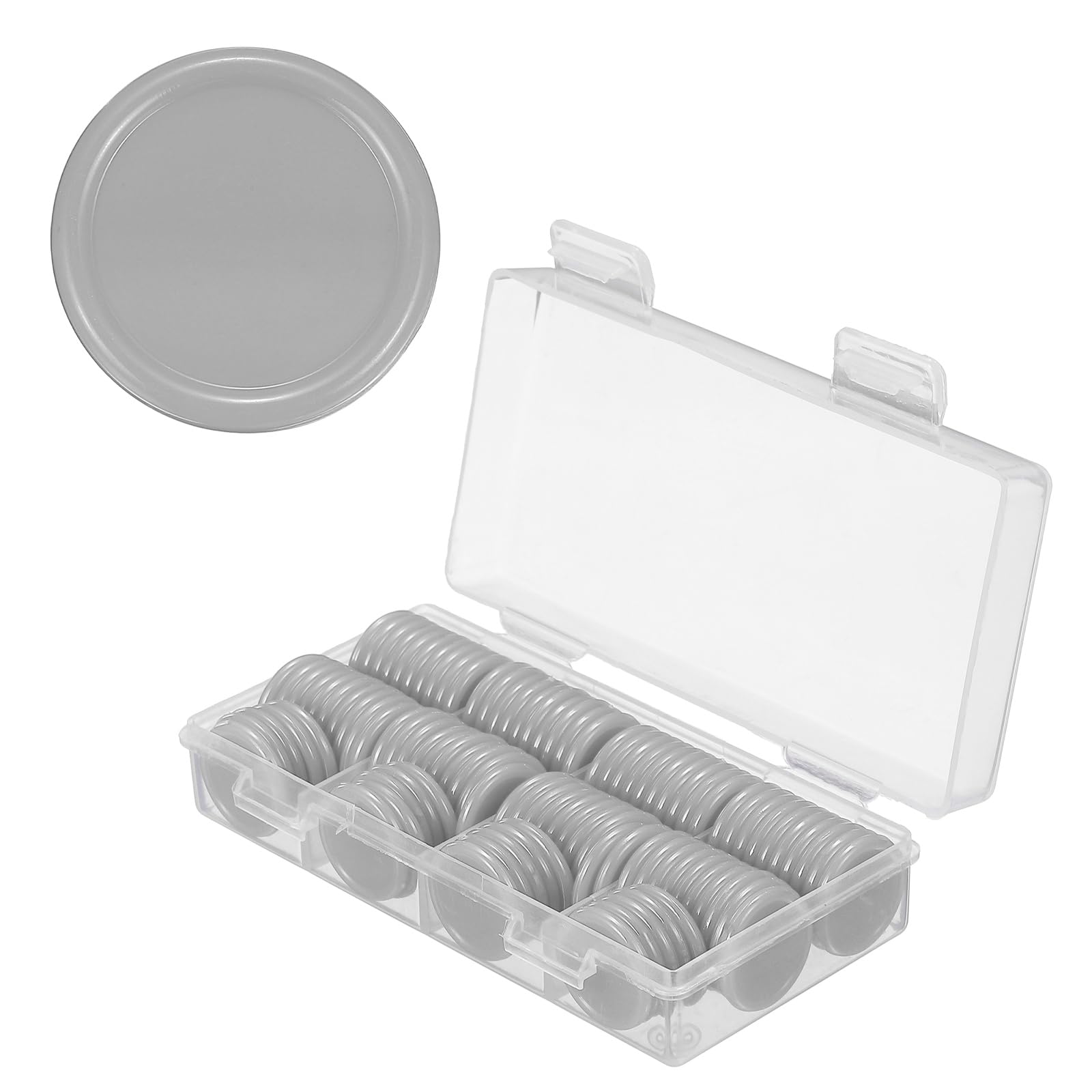sourcing map 100Pcs Plastic Poker Chips, 20mm, Gray