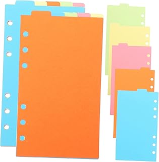 EXQUIMEUBLE 6 Conjuntos De Índice Separador De Página Cadernos Fichário Divisor Decorativo Página Inserível Fichário Decorativo Fichário Tab Divisores Arquivo Fichário Divisor Papel Material