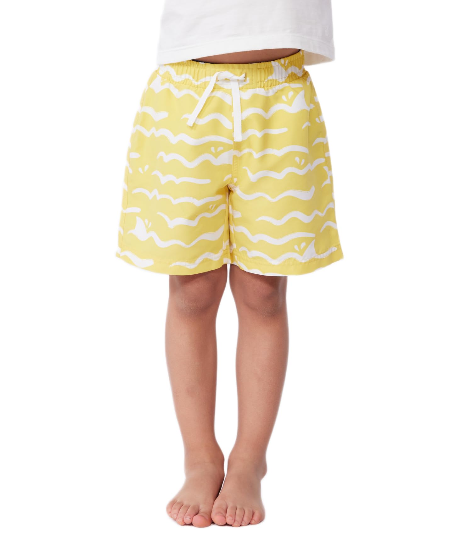 Petit Bateau Boy's A0d4f Swim Trunks, Yellow/White, 4 years