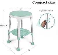 Vista 8 de Shower Chair for Inside Shower, FSA/HSA Eligible Swivel Shower Stool 350lbs, Adjustable Tub Chair and Bathroom Stool with Storage Tray for Seniors