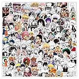 Anime Stickers Gemischte Wasserdichte Aufkleber für Laptop Auto Skateboard Motorrad Fahrrad Gepäck Gitarre Fahrrad(50St.Mehrfarbig und 50St.Schwarz-Weiß)
