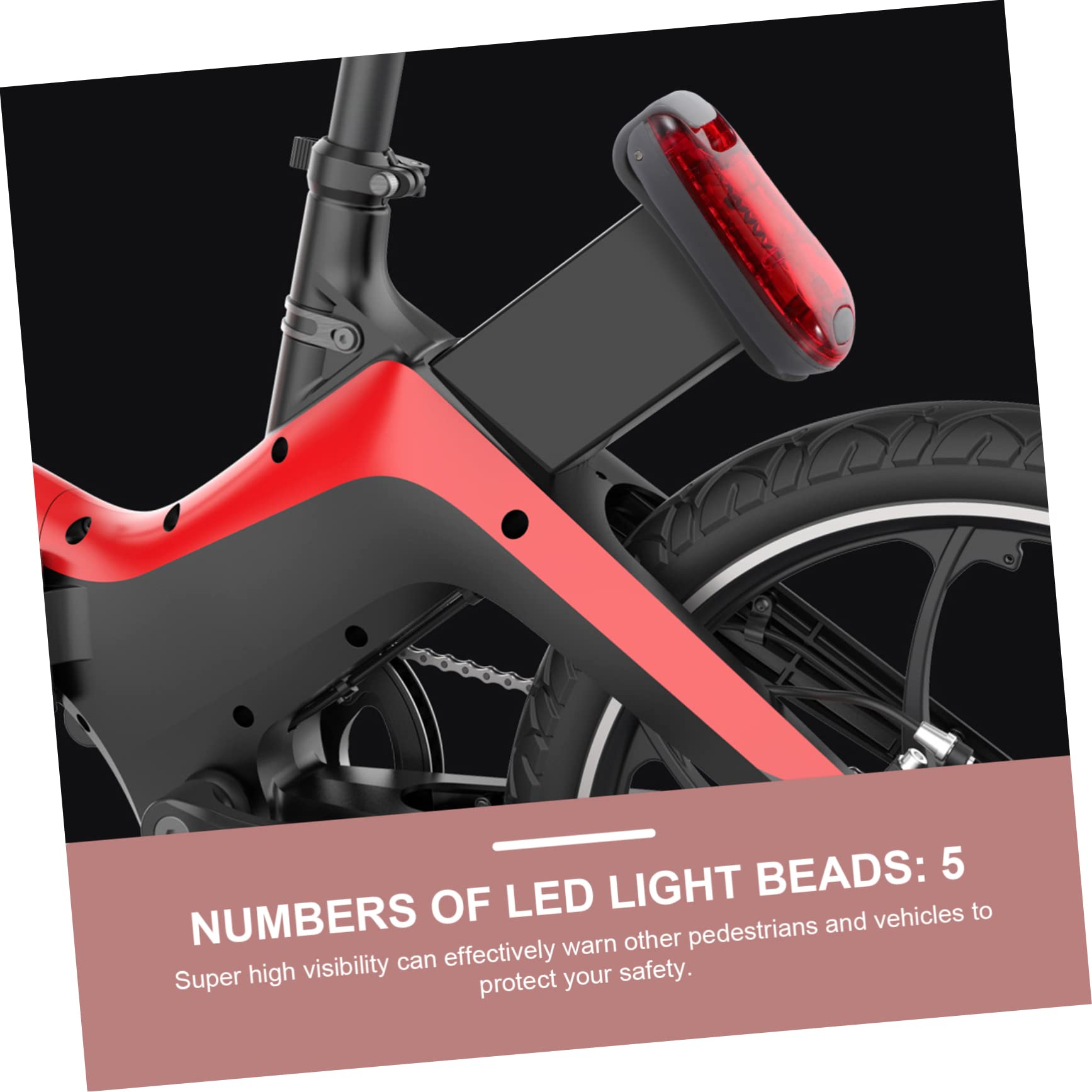 VANZACK 2sets Cycling Warning Lights Night Led Lamp Compact Backpack Light Safety 2pcs*2