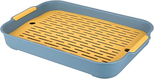 Holibanna Bandeja de drenaje Escurridor De para Fregadero Fregadero Estante de drenaje de utensilios Bandeja de drenaje de platos Bandeja de drenaje