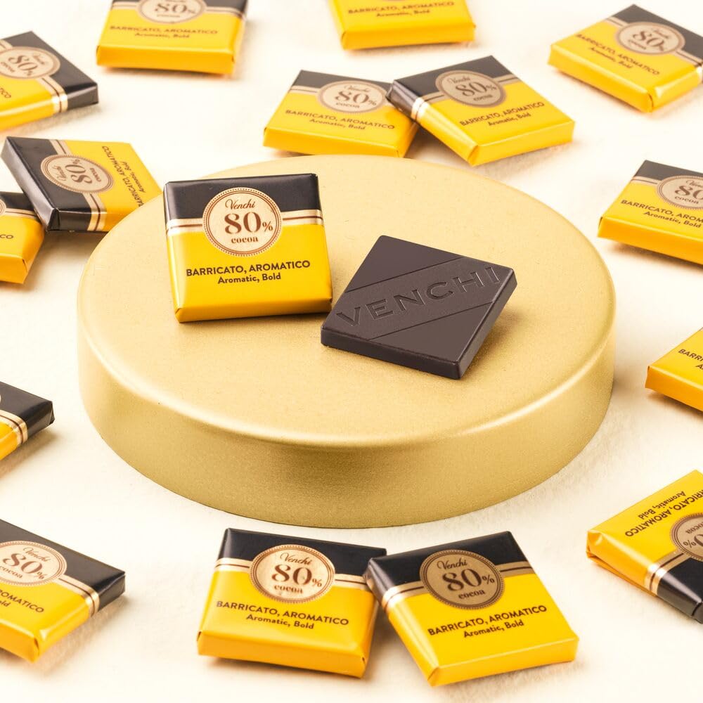 Venchi - Granblend Extrabitter Barrique 80%, 1 kg - Pralinen mit ausgewählten Kakaomischungen - Glutenfrei - Vegan