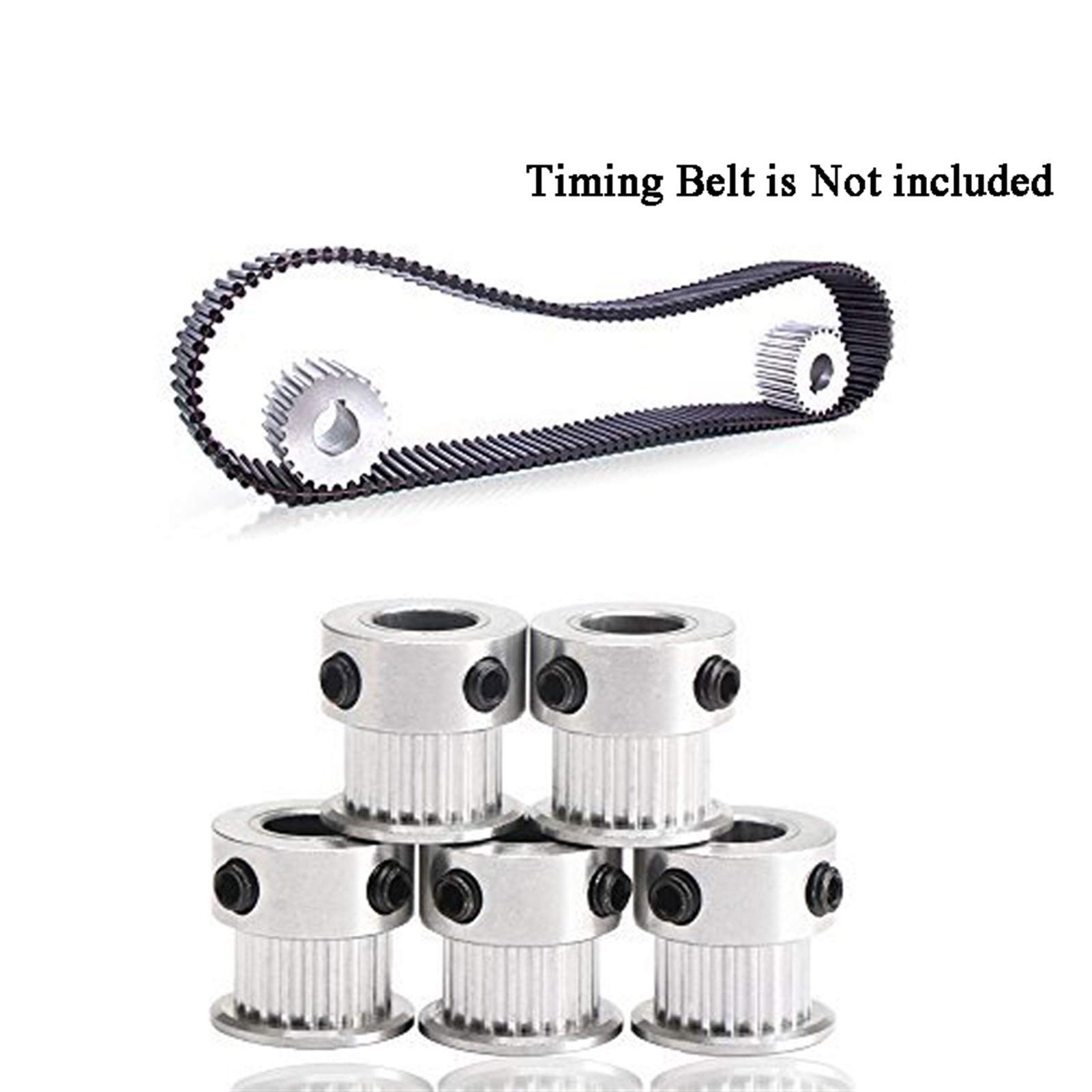 Produktbild von ZHaonan GT2-Zahnriemenscheibe 20 Zähne – Bohrung 4–8 Mm, Breite 7/11 Mm, Für 3D-Drucker