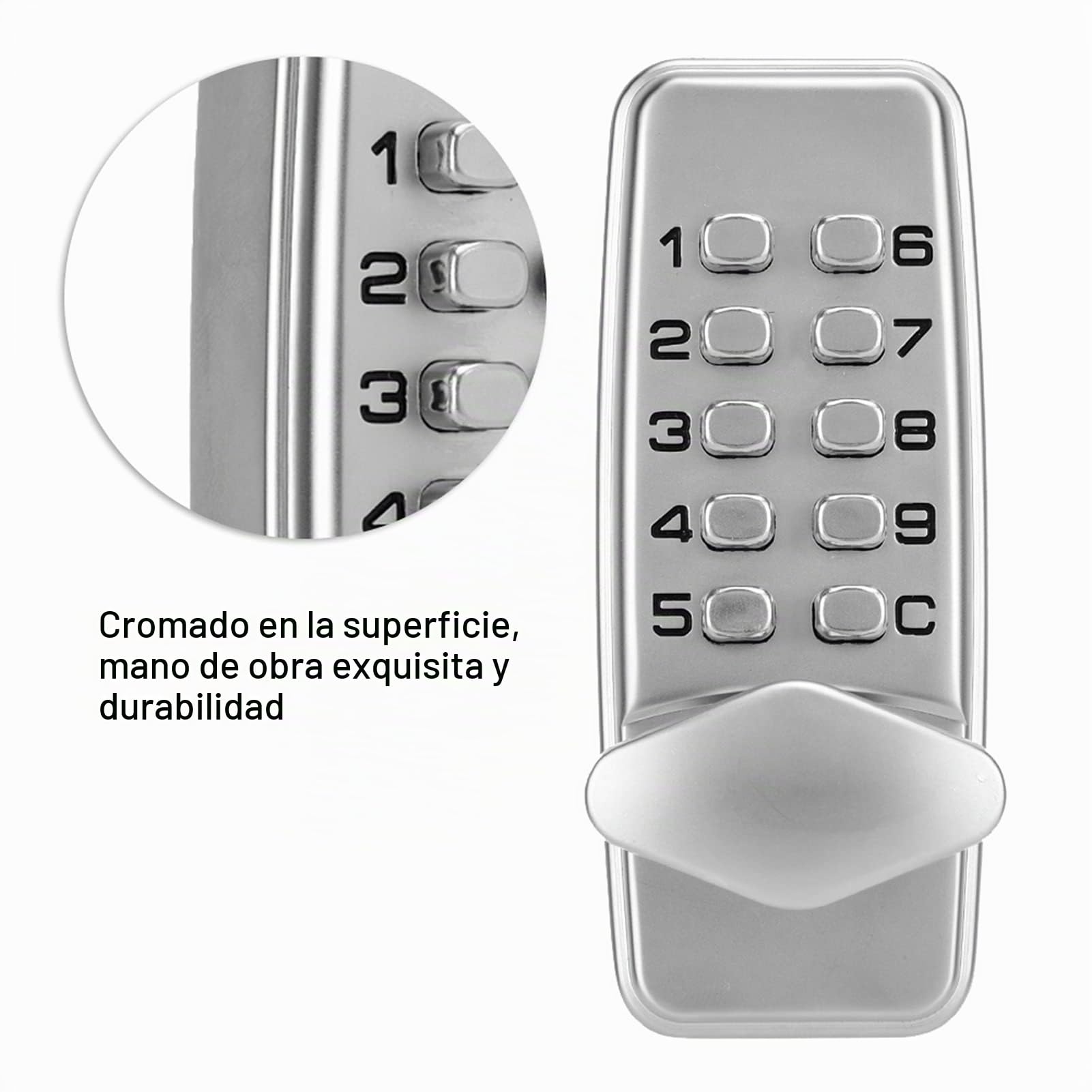 Cerradura de Combinación Mecánica, Aleación de Zinc Cerradura de Código Mecánico,Aleación de Zinc de Código sin Llave con Código Numérico Cerradura para el Hogar, Oficina, Exterior