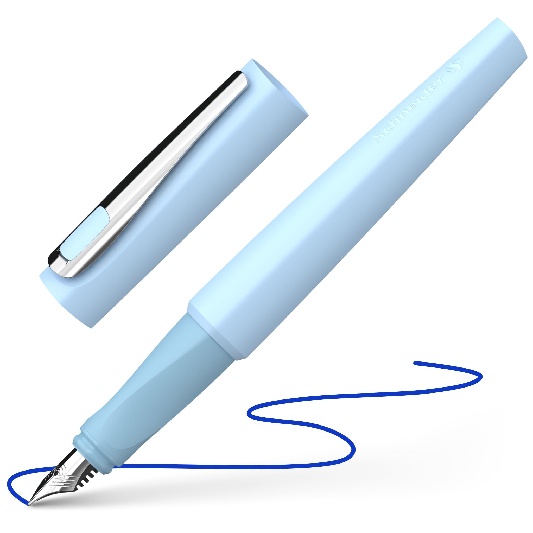 Schneider Ceod Shiny Rollerball Pen Gift Set - Powder Pink With Ink Cartridges