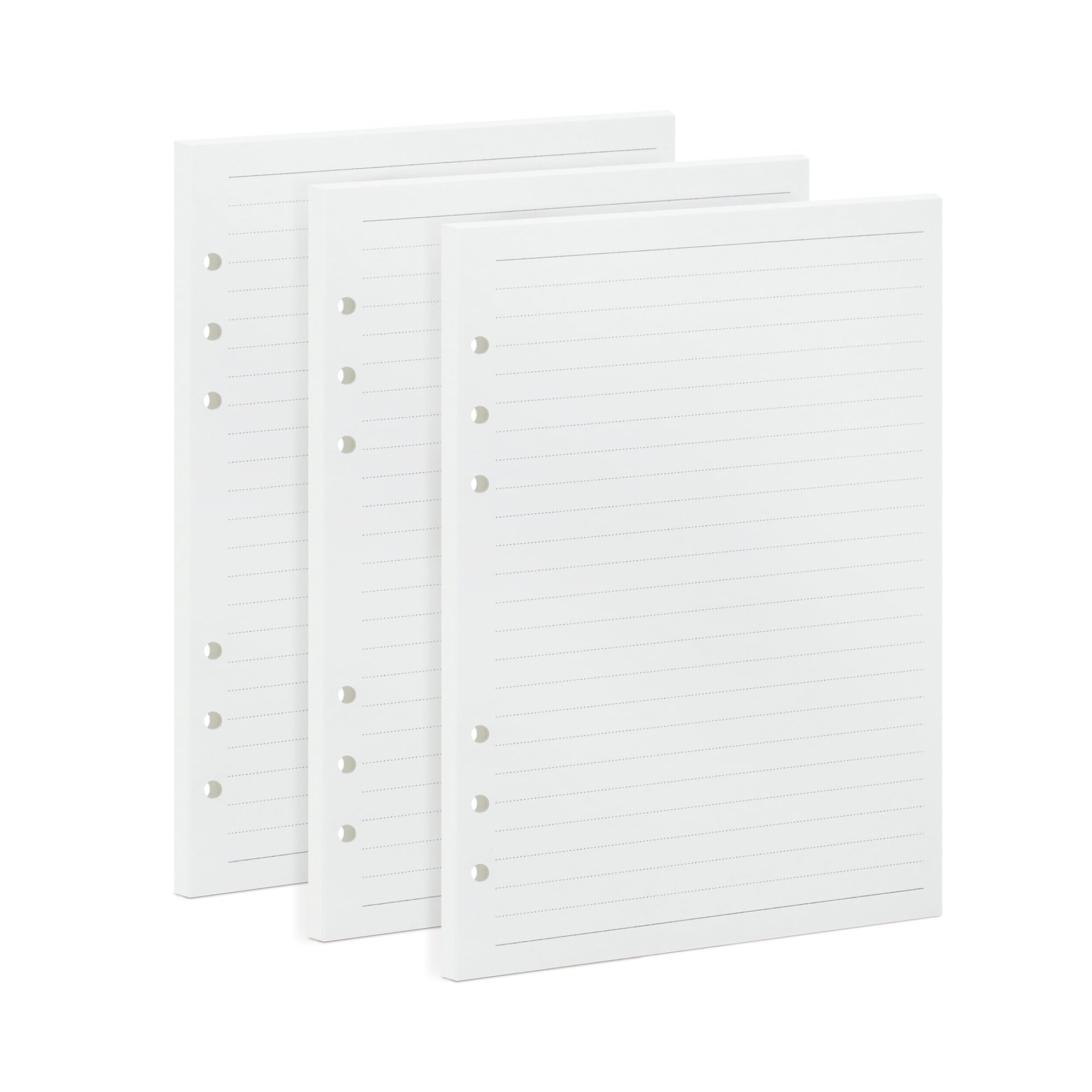 A5 Line Loose Leaf Refill Paper, 210x142mm, 135 Sheets Planner Refills, 6-Ring Binder Refill 100GSM College Ruled Insert Papers for Notebooks, School, Office, College Notes, Journals & Note-Taking