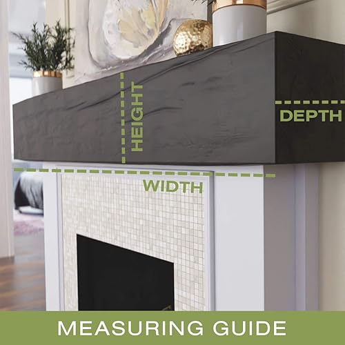 Miniatura 3 de Ekena Millwork MANURW04X04X36ZM Riverwood - Mantel para chimenea de madera sintética, 4 pulgadas de alto x 4 pulgadas de profundidad x 36 pulgadas